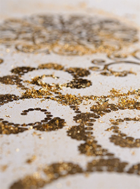 decorazione foglia oro